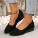 Large Casual Flat Bean Shoes Autumn, New Pointed Soft Sole Wearing On The Outside, Shallow Mouth Single Shoe For Women_vogvips.com