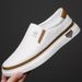 2026 Spring And Autumn New Men's Casual Leather Shoes, Leather, Soft Sole, Slip-On Loafers, White Shoes 365_vogvips.com