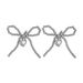Ins Silver Bead Bow Heart Shoe Buckle Fashionable All Match Shoe Pendant Niche Shoelace Buckle Shoe Accessories_vogvips.com