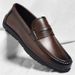 2026 New Business Casual Leather Low-top Men's Comfortable Soft Sole Summer Slip-on Loafers Work Shoes_vogvips.com