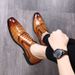 Pointed Leather Large With Crocodile Pattern For Business And Leisure, Photography, Men's Wedding Shoes, Nightclub Leisure, Photography, Shoes,_vogvips.com