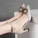2025 Spring New French Floral High-heeled Small Incense Sandals, Women's Thick Heel Pointed Single Shoes Fashionable And Exquisite Versatile_vogvips.com
