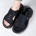 Men's Anti Slip Summer Casual Middle-aged Dad Beach For Wearing Soft Soled Leather Sandals On The Outside_vogvips.com