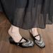 Sheepskin Version~French-style Rhinestone Closed-toe Mules, Summer Fairy Style, Stunning For Outdoor Wear, With Internal_vogvips.com