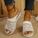 Summer Style Women's Mesh Sandals Plus Size Thick Sole Hollowed Out Peep Toe Wedge Heel_vogvips.com