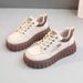 2025 Spring Women's New Breathable White Sneakers Versatile Korean Style Thick-Soled Sports Casual Board Trendy Shoes_vogvips.com