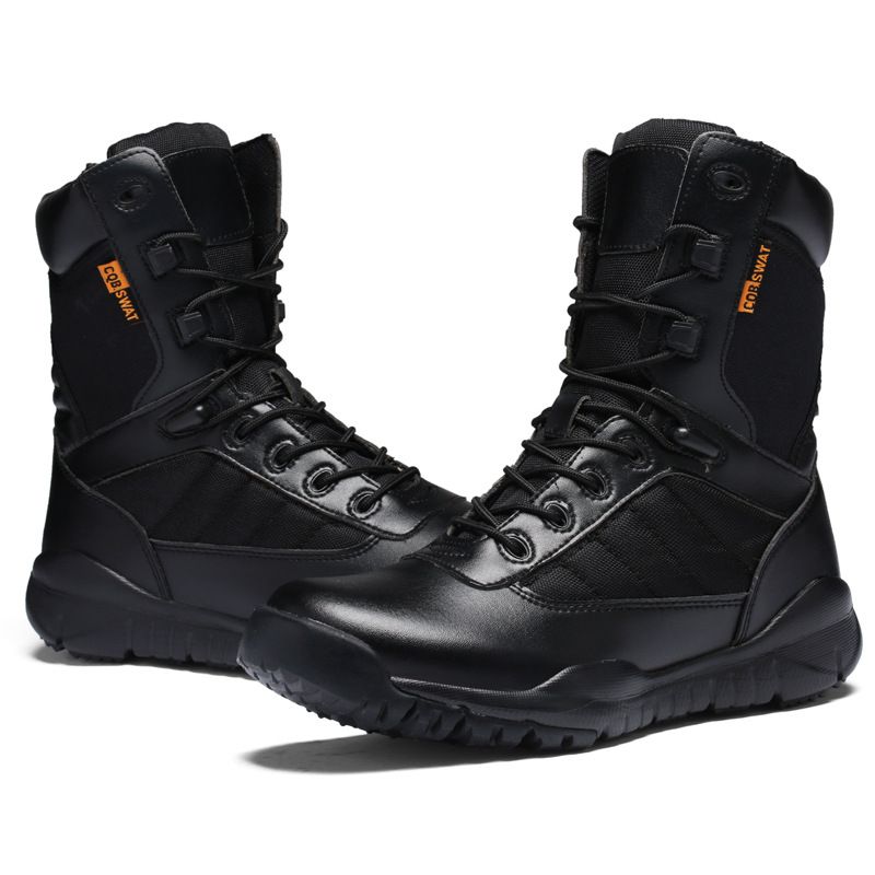 European Warm Series Winter High-top Men's Martin Large Size Outdoor Combat Boots Genuine Leather Steel Toe Breathable Non-slip_vogvips.com