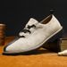 Men's Casual Leather Shoes In British Style, Versatile, Soft-soled, Comfortable Low-top Shoes, Trendy Retro Patchwork_vogvips.com