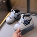 New Boys' High Top Basketball Shoes Girls' Soft Soled Velcro Bread Shoes_vogvips.com