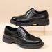 Euro Step 2025 Autumn New Genuine Men's Brogue Formal Brown British Style Height-Increasing Business Leather Shoes For Men_vogvips.com