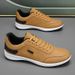 Large Size Men's 2025 New Lightweight Casual Running With Waterproof Leather Surface Soft Sole, Versatile And Trendy_vogvips.com