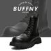 Retro Tooling Black Martin Boots Men's Outdoor Locomotive Boots Heightened Platform High-top Shoes_vogvips.com