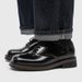 ShoeVault Square Brown Leather Derby Dopamine Men And Women Business Formal Big Toe British Thick Sole Height Increasing Casual_vogvips.com