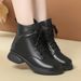 Midsole And British Soft Sole Short Boots, Thick Heel, Large Size, Side Zipper, Martin Boots For Women_vogvips.com