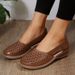 Women's Hollow-out Sandals, Casual Solid Color, Cross-border Foreign Trade, New Everyday Style, Wedge Heel,_vogvips.com