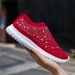 Women's New Women's Hot Diamond One Step Sports Shoes Flying Woven Breathable Shiny Walking Shoes Lightweight Mother's Shoes Large Size 43_vogvips.com
