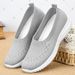 Women's shoes Breathable flying woven shoes Soft soles large size cloth shoes casual shoes_vogvips.com