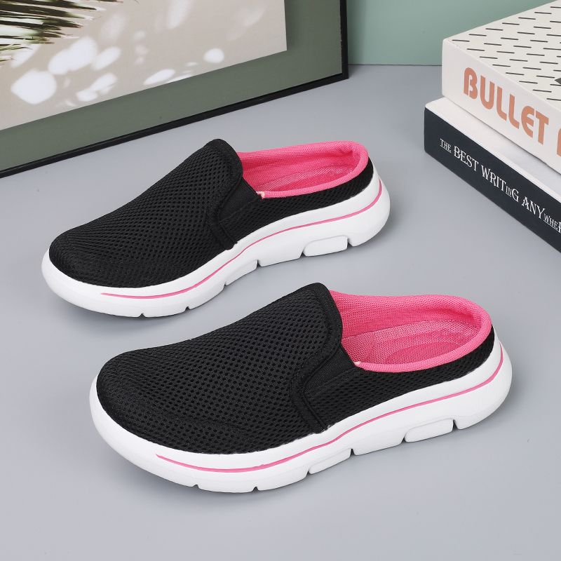 Summer Men Half Slippers Slip On Shoes Women Mesh Breathable Soft Comfortable Loafers Big Size 47 48 Zapatillas Hombre_vogvips.com