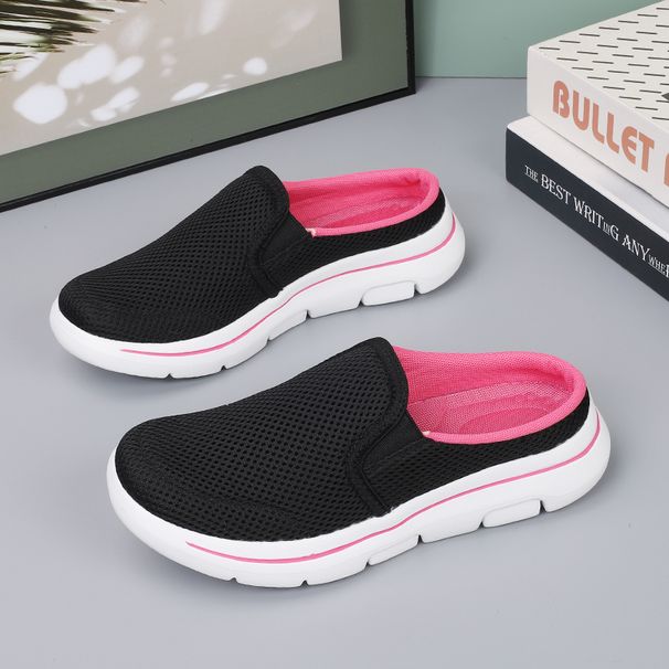 Summer Men Half Slippers Slip On Shoes Women Mesh Breathable Soft Comfortable Loafers Big Size 47 48 Zapatillas Hombre_vogvips.com