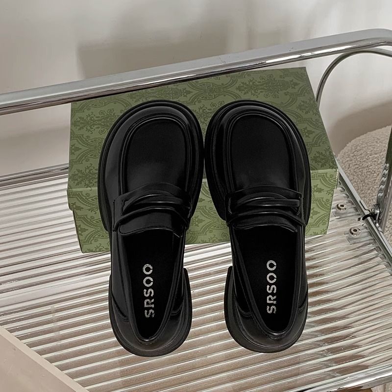 Small Leather Shoes Women's Jk With Skirt Loafers Platform Women's Shoes_vogvips.com