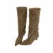 2025 Autumn And Winter Simple And Elegant Low Heel Pointed High Boots Comfortable And Varied Solid Color Wide Boots Fashionable Wear Comfortable_vogvips.com