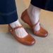Lancui~ Brown Simple Flat Mary Jane Shoes For Women French Style One Strap Shallow Mouth Versatile Ballet Flats_vogvips.com