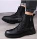 Men's Boots Fleece Thermal Martin Boots Men's High-top First-layer Medium-high-top First-layer Tooling Short Boots_vogvips.com