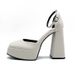 Mary Jane Chunky Heel High Heels For Women 2024 New Fairy Style Waterproof Platform French Square Toe One-Strap Single_vogvips.com