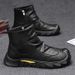European Warm Series Labor Protection Men's Winter Fleece-Lined Warm Cotton Construction Site Work Side Zipper Leather Shoes Casual Martin_vogvips.com