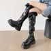 Fashion Design Patent Leather Over-the-Knee For Women 2025 Spring And Autumn New Super Trendy Slimming Fashionable_vogvips.com