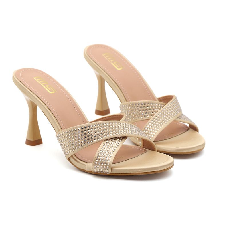MS Elegant Satin High Heel Sandals For Women – Crystal-Embellished Open-Toe Dressy Slides With Comfortable Rubber Sole_vogvips.com