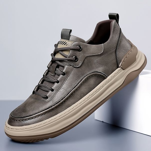 European Warm Series Autumn Winter 2025 New Wenzhou Brown Leather Men's Dad Shoes Sports Casual Sneakers_vogvips.com