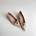 Sheepskin Version Pointed Toe Heightened Mary Jane Shoes Temperament Bow Tie With Skirt Shallow Wedge Heel Single Shoes For Women_vogvips.com