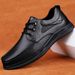 Men's Outdoor Luxury Casual Shoes, Flat-Soled Slip-On For Middle-Aged Men, Spring And Summer Low-Top Business Leather_vogvips.com