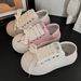White Board New Casual Thick Soled Bread Spring And Summer Versatile Sports Shoes, Women's_vogvips.com