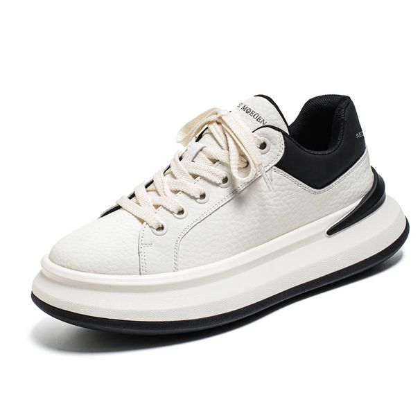 Men's Shoes Student White Shoes Men's Low-top Casual Thick-soled Heightening Board Shoes Youth Korean Version Ins Sports Tide Shoes_vogvips.com