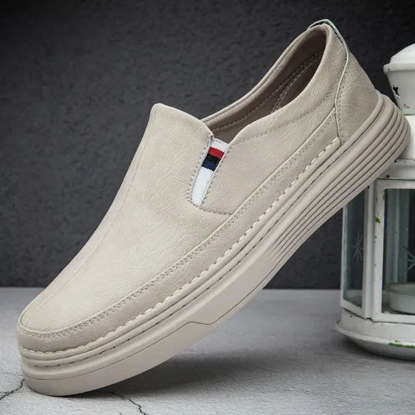 Spring Outdoor Oxford Shoes Comfortable Massage Soles Casual Shoes Men's Loafers High Quality Flat Sole Genuine Leather Shoes_vogvips.com
