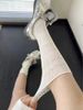 Summer Thin Solid Color Hollow Pile Socks Lace Calf Socks Show Leg Thin Socks Niche Retro Style Sexy Socks_vogvips.com