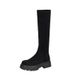 Suede Stretch Slim 2024 New Over-the-Knee Long For Women Thick Sole Plus Size Slip-On Riding Boots_vogvips.com