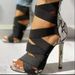 36-43 Large Size Roman Women's Shoes 41 European And American Style Snake Pattern Sandals Hollow High Heels Dance Jazz_vogvips.com