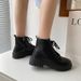2020 Autumn New Black Stylish Martin Boots For Women With Thick Sole And Short Tube_vogvips.com