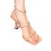 French Niche Design Is Gentle And Sophisticated! Nude Open-toe Strap Sandals For Women, Summer Square-toed Stiletto High_vogvips.com