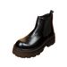 Voyage Thick-Soled Height-Increasing Derby For Men, Martin Winter Warm Short Boots, Genuine Leather Motorcycle Boots_vogvips.com