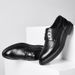 Men's Pointed Toe Leather Shoes British Style Lace Up Formal Wedding Dress Shoes Large Size_vogvips.com
