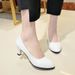 Women's Mid Heel Work Shoes Plus Size Black Single Stiletto Heels Fashion Etiquette Commuting Interview Shoes_vogvips.com