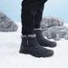 Cotton Shoes Winter Plus Velvet Thickened Men's And Women's Cotton Boots Outdoor Mountaineering Soles Walking Shoes Snow Boots_vogvips.com