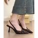 Soft Leather Vintage Leopard Print Closed-toe Sandals For Women, New With Thin Open Back, European And American Style_vogvips.com
