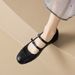 Silver Mary Jane Shoes Women's French Small Fragrant Style Word With Flat Single Shoes Large Size Women's Shoes_vogvips.com