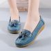 Summer Hollow New Leather Shoes For Middle-aged And Elderly Women, Single Shoes, Loafers, Soft Sole Wedge Shoes, Hole Shoes For Women_vogvips.com