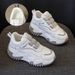 Autumn Winter New Women's Casual Sports Hidden Wedge 8cm Breathable Thick Sole Platform With Velcro Dad Shoes For Women_vogvips.com